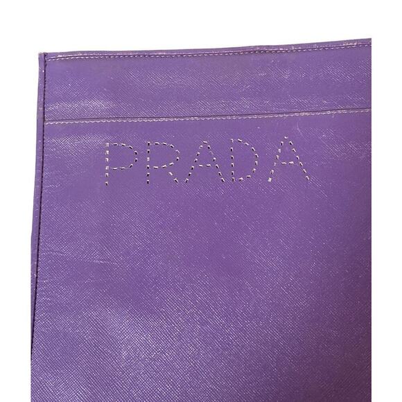 Vintage Prada for I. Magnin Large Purple Clutch Pouch - Picture 3 of 4